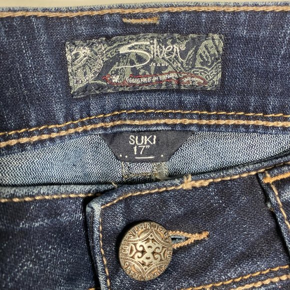 Silver Women Jeans Suki 17 Bootcut Dark Wash Blue Size 28x32 - Picture 5 of 15